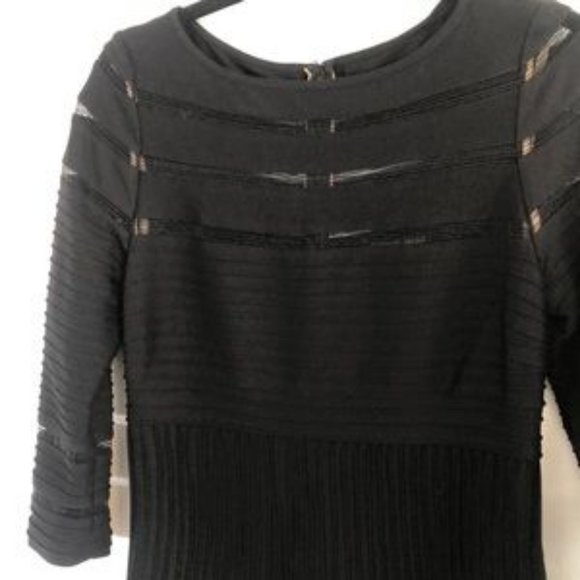 Tadashi Shoji size M black mesh party dress event work - Picture 4 of 14